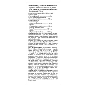 Granions LGN Kid Bio Immunite Banana, 125 ml – Sirop copii - Img 2