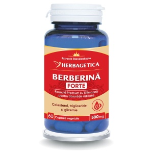 Herbagetica Berberina Forte, pachet 2 x 60 capsule