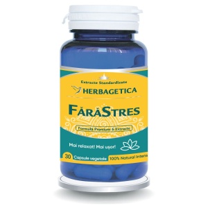 Herbagetica Fara Stres, 30 capsule