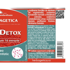 Herbagetica Lymph Detox, 30 capsule - Img 3