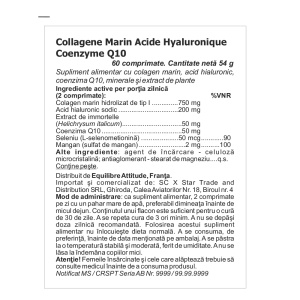LGN Collagen Marine Acide Hyaluronique Coenzime Q10, 60 comprimate – Granions - Img 2