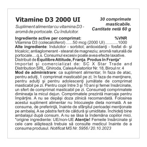 LGN Vitamine D3 2000 UI masticabila, 30 comprimate – Granions - Img 2