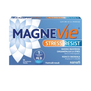 MagneVie Stress Resist –cu magneziu, vitamina B6 si ashwagandha, Sanofi - Img 1
