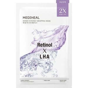 Mască de față pentru îngrijirea porilor, Derma Synergy Wrapping Mask Retinol x LHA, 25 ml, Mediheal