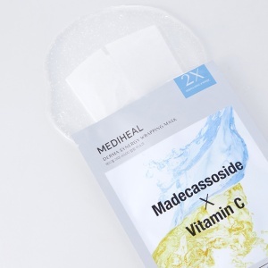 Mască de față pentru uniformizare, Derma Synergy Wrapping Mask Madecassoside x Vitamin C, 25 ml, Mediheal - Img 2