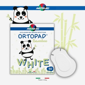 MASTER-AID Ocluzor copii ORTOPAD Alb Mediu 76x54 mm x 50 buc - Img 3