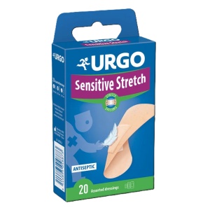 Plasturi stripuri pentru piele sensibilă Sensitive Stretch, 20 bucăți, Urgo