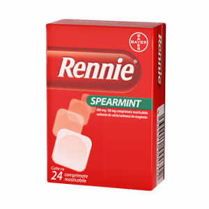 Rennie Spearmint, 24 comprimate, Bayer