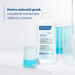 Șampon antimătreață cu efect răcoritor Kelual Squanorm, 400 ml, Ducray - Img 3