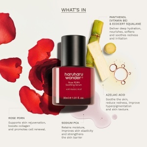 Ser calmant pentru față cu PDRN și acid azelaic Haruharu Wonder Rose PDRN, 30 ml - Img 2