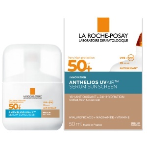 Serum de fata cu protectie solara SPF 50+ Nuanta Medium Natural Anthelios UVAir, 50 ml, La Roche-Posay - Img 3