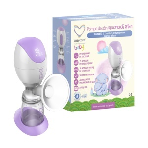 Set pompă de san cu recipient pentru lapte și perie de curățare, BabyNova