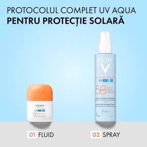 Spray hidratant pentru fata si corp cu protectie solara SPF 50 Capital Soleil UV Aqua, 200 ml, Vichy - Img 14