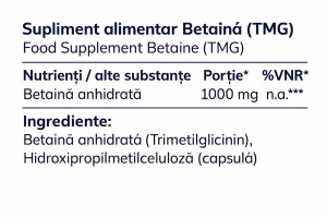 TMG Betaină MoleQlar – 500 mg Trimetilglicină | 60 capsule - Img 5