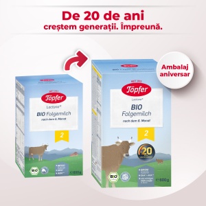 Töpfer Bio 2 Lactana Lapte Praf de Continuare, de la 6 luni, 600 g - Img 2