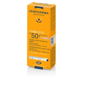 UVEBLOCK SPF 50+ Dry Touch Medium Tinted – Protectie solara nuantatoare cu efect matifiant, 40 ml, IsisPharma - Img 2