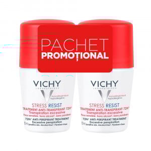 VICHY Bipack DEO Roll on Stress Resist Eficacitate 72h, 2x50ml