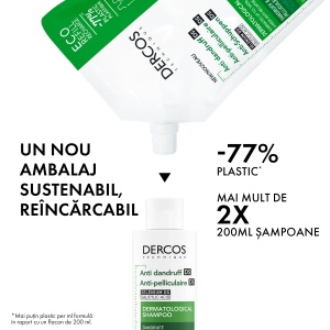 Vichy Dercos DS sampon anti-matreata pentru par normal-gras, 200 ml - Img 6