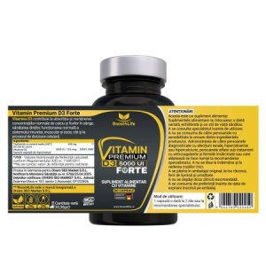 Vitamina D3 Forte 5000 ui, eticheta produs
