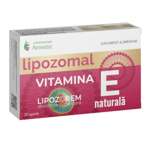 Vitamina E lipozomală 12 mg, 30 capsule, Remedia