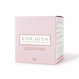 Absorbante din bumbac organic Super, 10 bucati, Enroush - Img 1