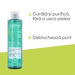 ADERMA Biology AC Gel de curatare purificator 200 ml - Img 3