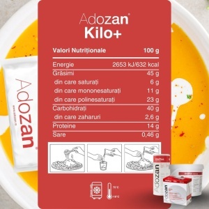 Adozan Kilo+ Pudră Hipercalorică Fără Aromă, 10 g - Img 3