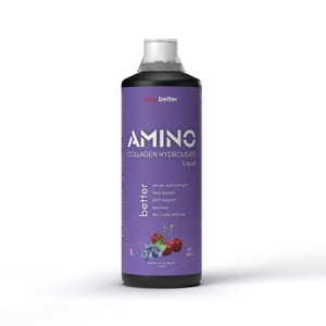 Aminoacizi din colagen hidrolizat Amino Blueberry-cherry, 1000 ml, Way Better - Img 2