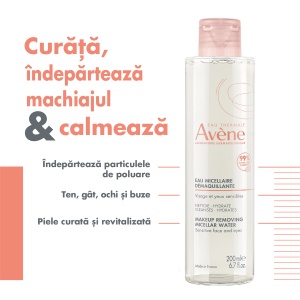 Apă Micelară Demachiantă pentru Față și Ochi Sensibili, 200 ml, Avene - Img 3