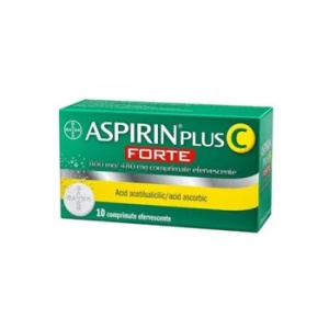 Aspirin Plus C Forte, 800 mg/480 mg, 10 comprimate efervescente, Bayer