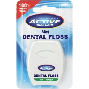 Ata dentară ceruită cu aromă de mentă Active Oral Care, 100 m, Beauty Formulas