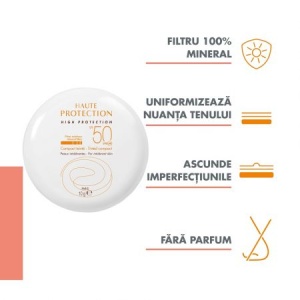 Avene Fond de ten compact cu protectie solara SPF 50+ Nuanta Beige, 10 g - Img 2