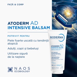 Balsam anti-mâncărime pentru față și corp Atoderm AD Intensive, 200 ml, Bioderma - Img 2