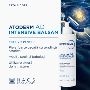 Balsam anti-mâncărime pentru față și corp Atoderm AD Intensive, 400 ml, Bioderma - Img 2