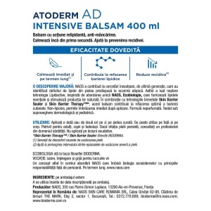Balsam anti-mâncărime pentru față și corp Atoderm AD Intensive, 400 ml, Bioderma - Img 12