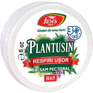 Balsam pectoral Plantusin Respiri Ușor R65, 20 g, Fares