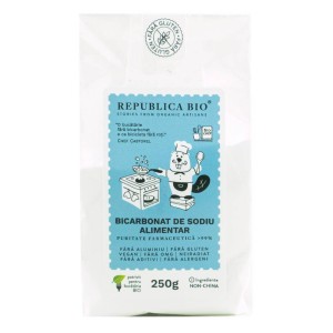 Bicarbonat de sodiu alimentar Bio fara aluminiu, fara gluten, 250 g, Republica Bio