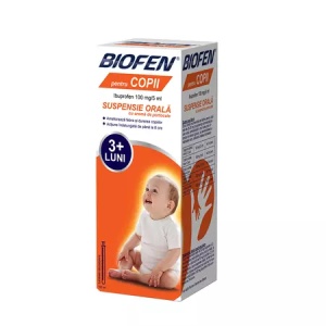 Biofen pentru copii 100 mg/5 ml suspensie orala, 100 ml, Biofar