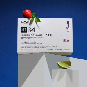 Colagen PRO bovin cu aroma de capsuni, lamaie si menta m34, 15 plicuri x 13 g – Molecules of Youth - Img 2