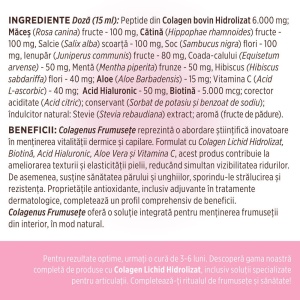 Colagenus Frumusete colagen lichid cu acid hialuronic si biotina, 500 ml, Faunus Plant - Img 10