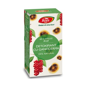 Detoxifiant cu ganoderma, 63 capsule, Fares