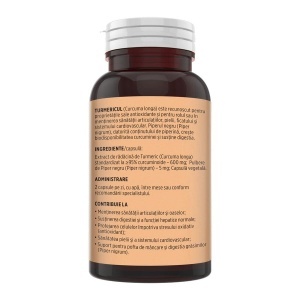 Faunus Turmeric Cu Piperina, 60 Capsule - Img 2