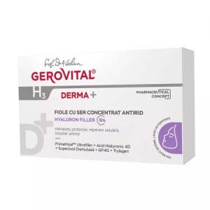 Fiole cu ser antirid H3 Derma+ – 10 fiole x 2 ml, Gerovital - Img 1