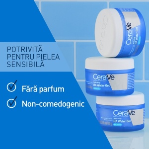 Gel-crema cu acid hialuronic pentru hidratarea tenului HA Water Gel, 48 ml, CeraVe - Img 7