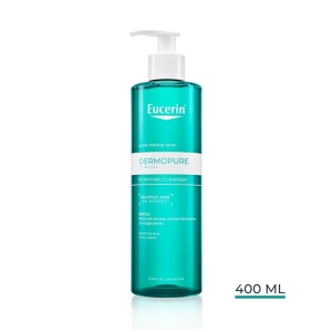 Gel de curățare purifiant cu acid salicilic DermoPure, 400 ml, Eucerin