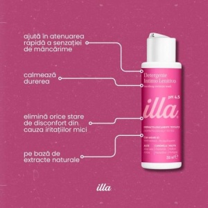 Gel intim calmant pH 4.5, Illa, 250 ml - Img 3