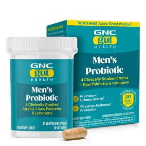 GNC Gut Health pentru barbati - Probiotic cu Saw Palmetto si licopen, 30 capsule