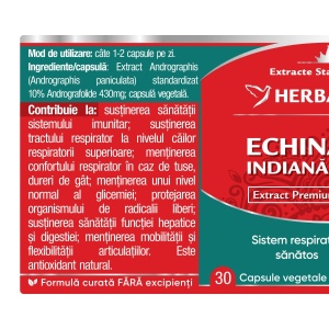 Herbagetica Echinaceea Indiana, 30 capsule - Img 2