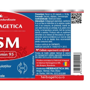 Herbagetica MSM, pachet 2 x 30 capsule - Img 3