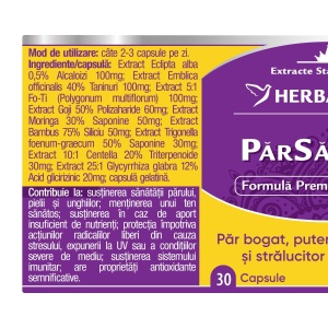 Herbagetica Par Sanatos, 30 capsule - Img 3